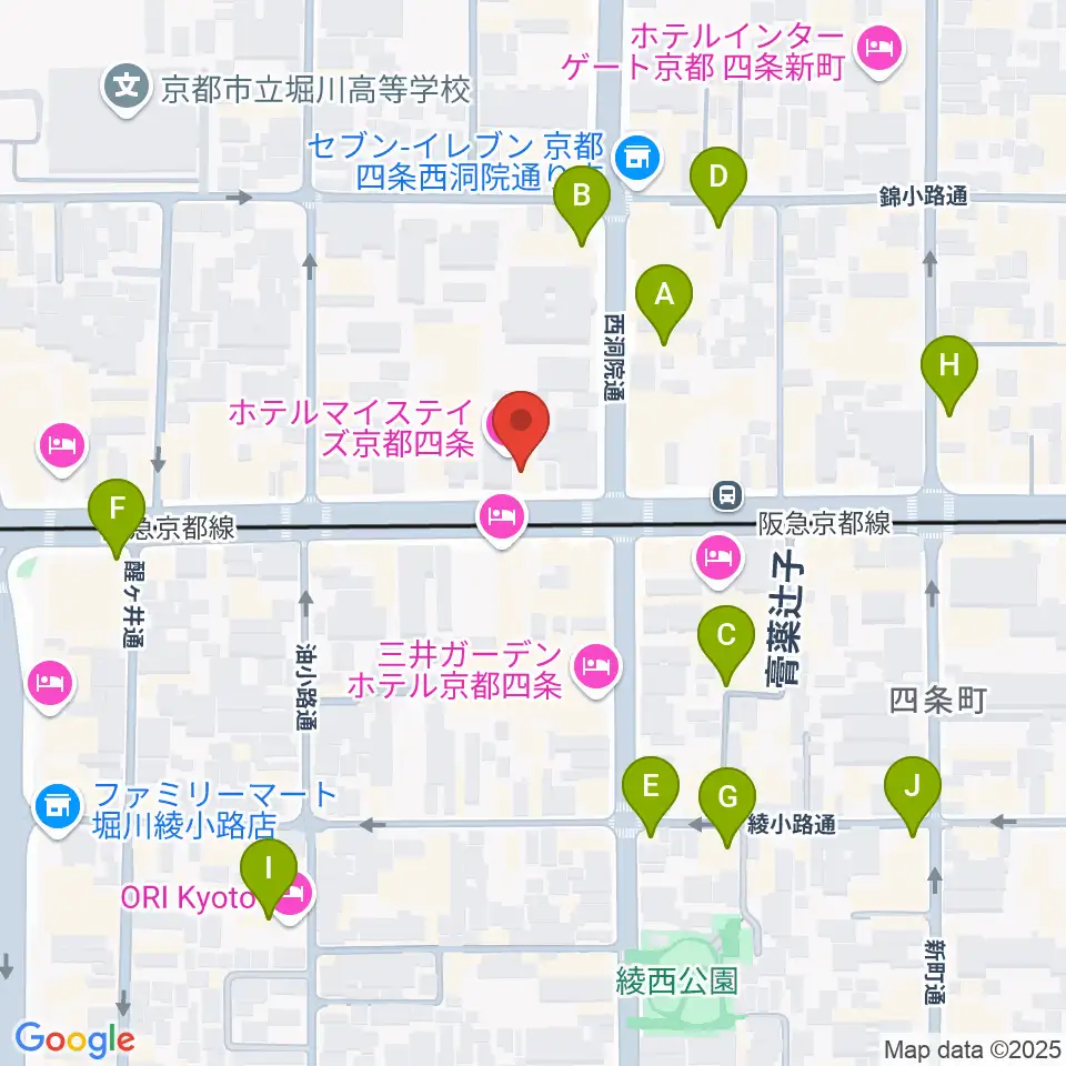 マルコ・ストリングス周辺のカフェ一覧地図
