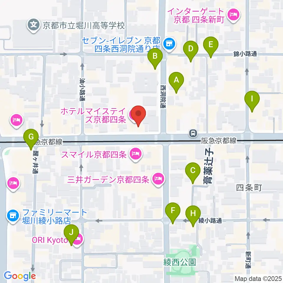 マルコ・ストリングス周辺のカフェ一覧地図