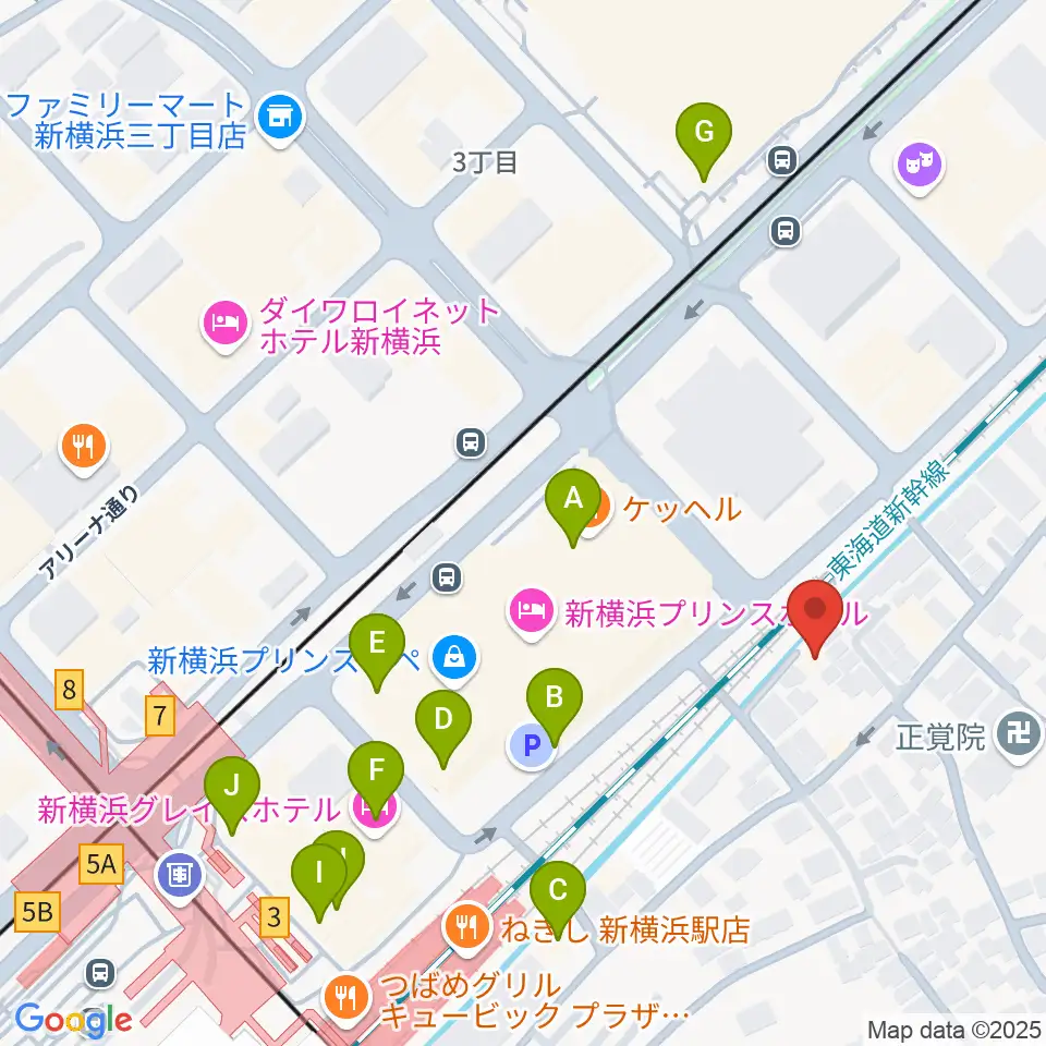 キミノ音楽教室周辺のカフェ一覧地図