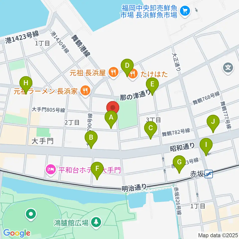 音楽塾ヴォイス福岡本校周辺のカフェ一覧地図