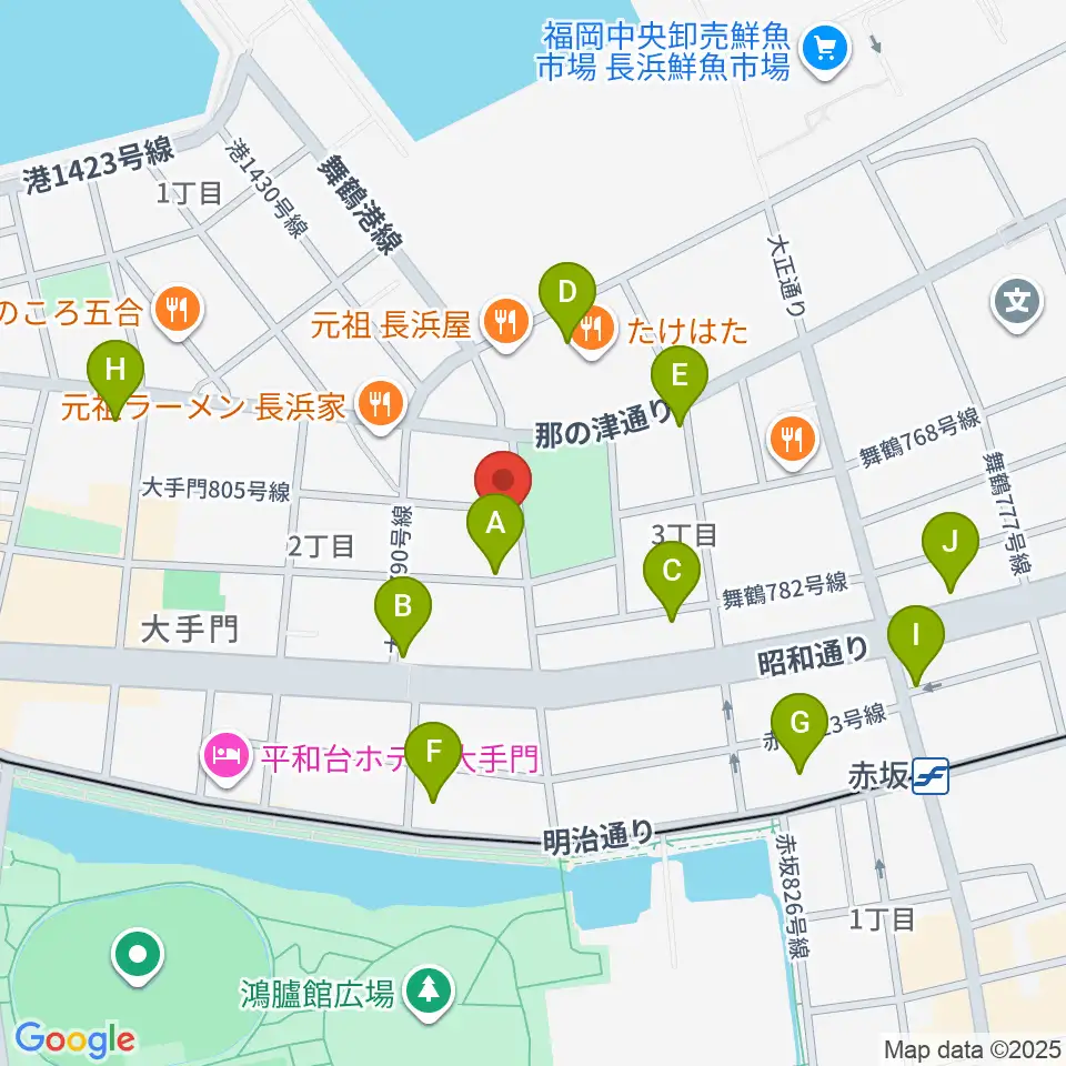 音楽塾ヴォイス福岡本校周辺のカフェ一覧地図