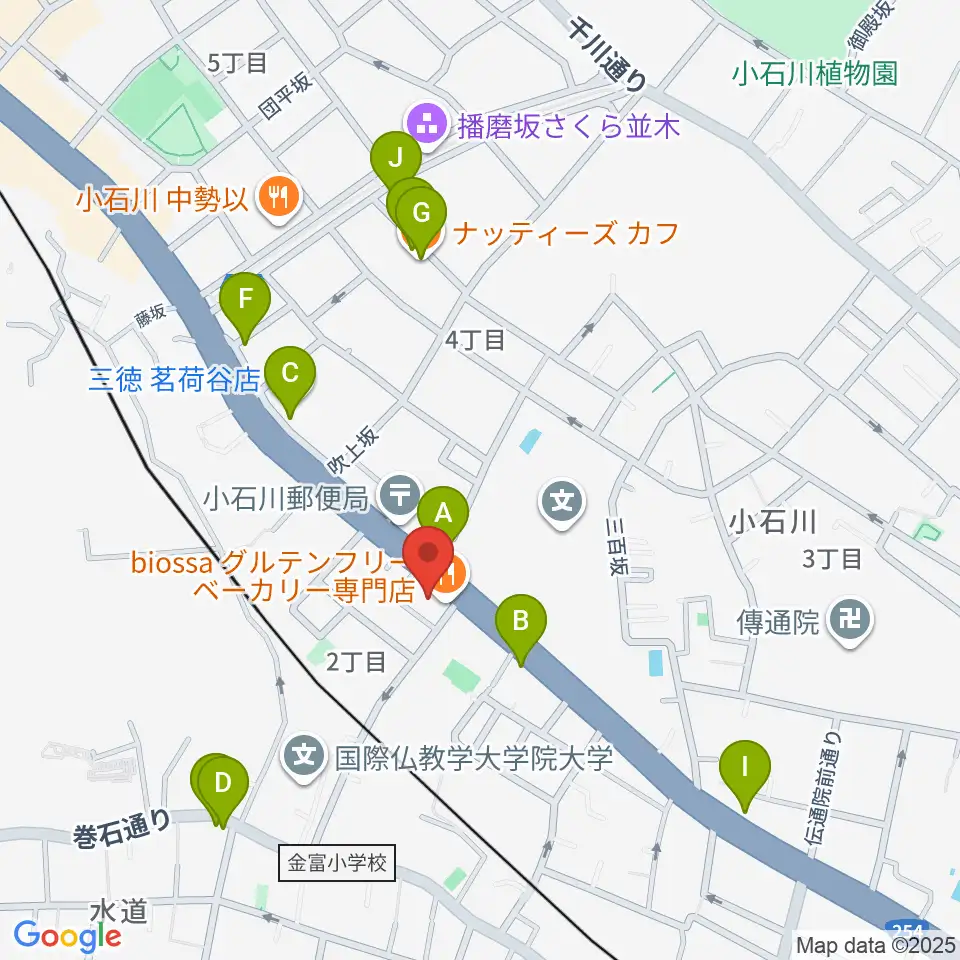 西部ピアノ東京周辺のカフェ一覧地図
