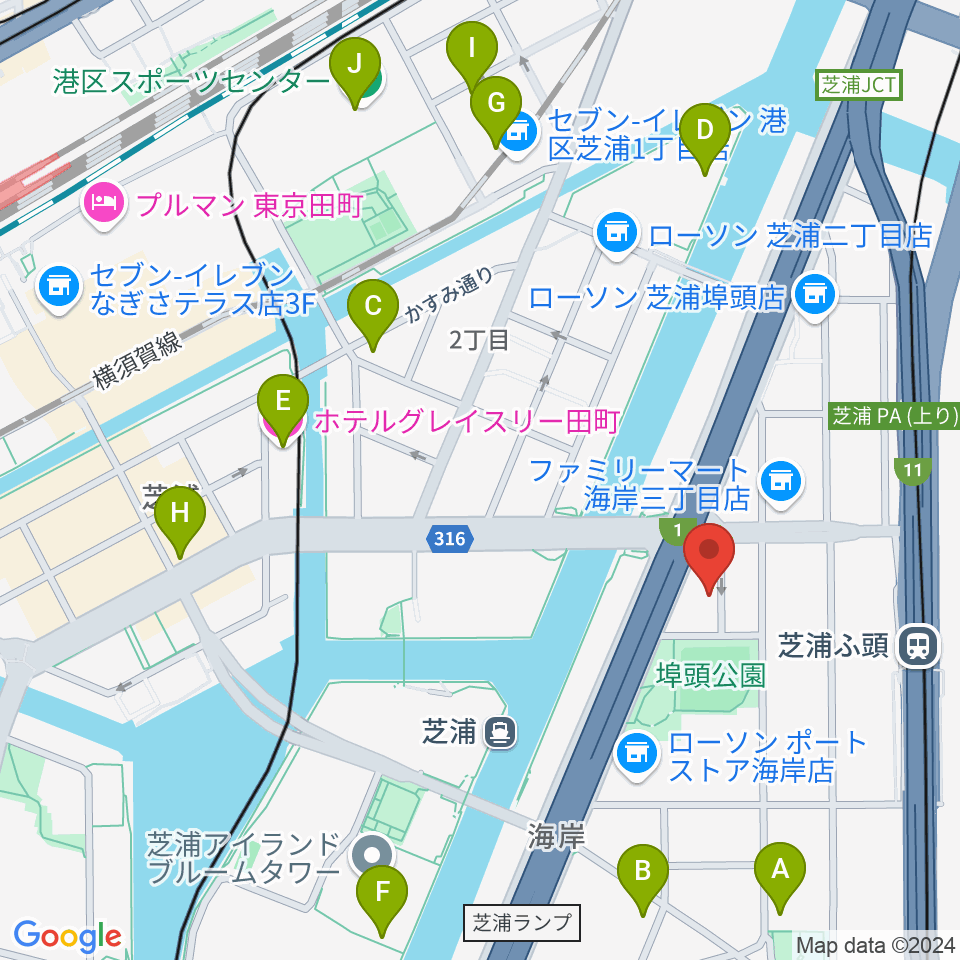 ピアノ運送株式会社周辺のカフェ一覧地図