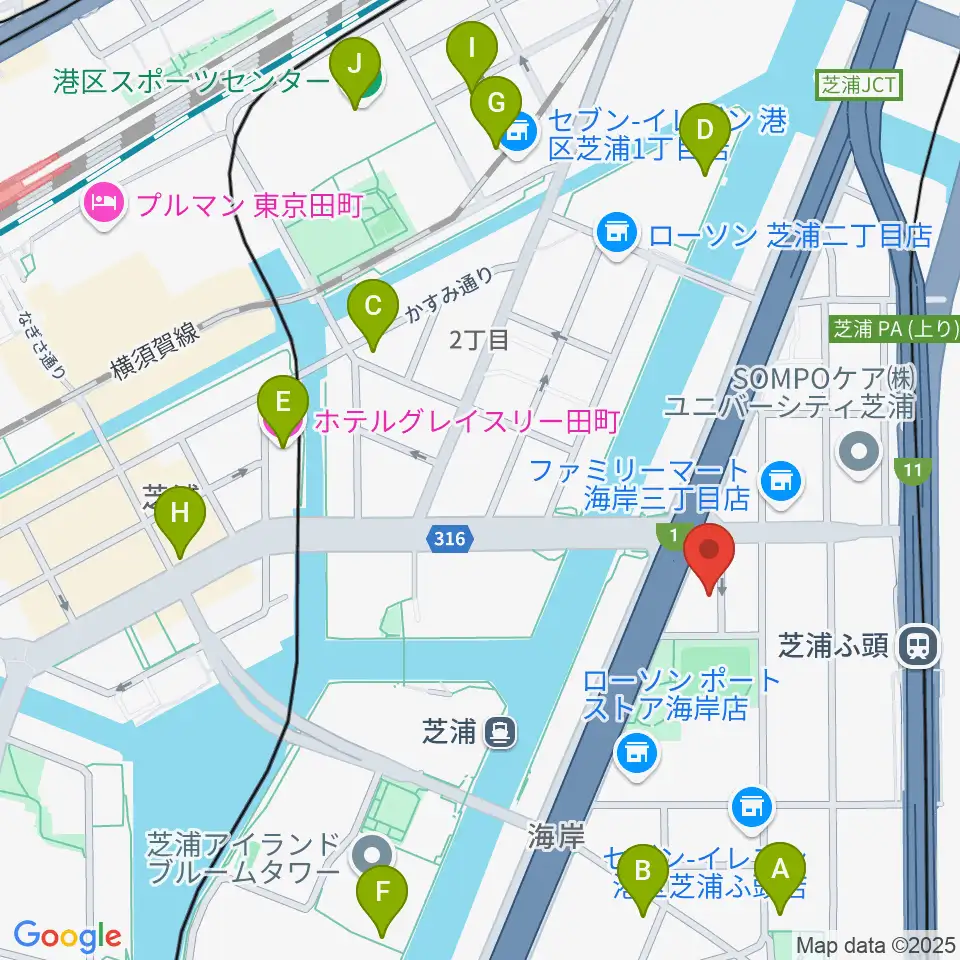 ピアノ運送株式会社周辺のカフェ一覧地図