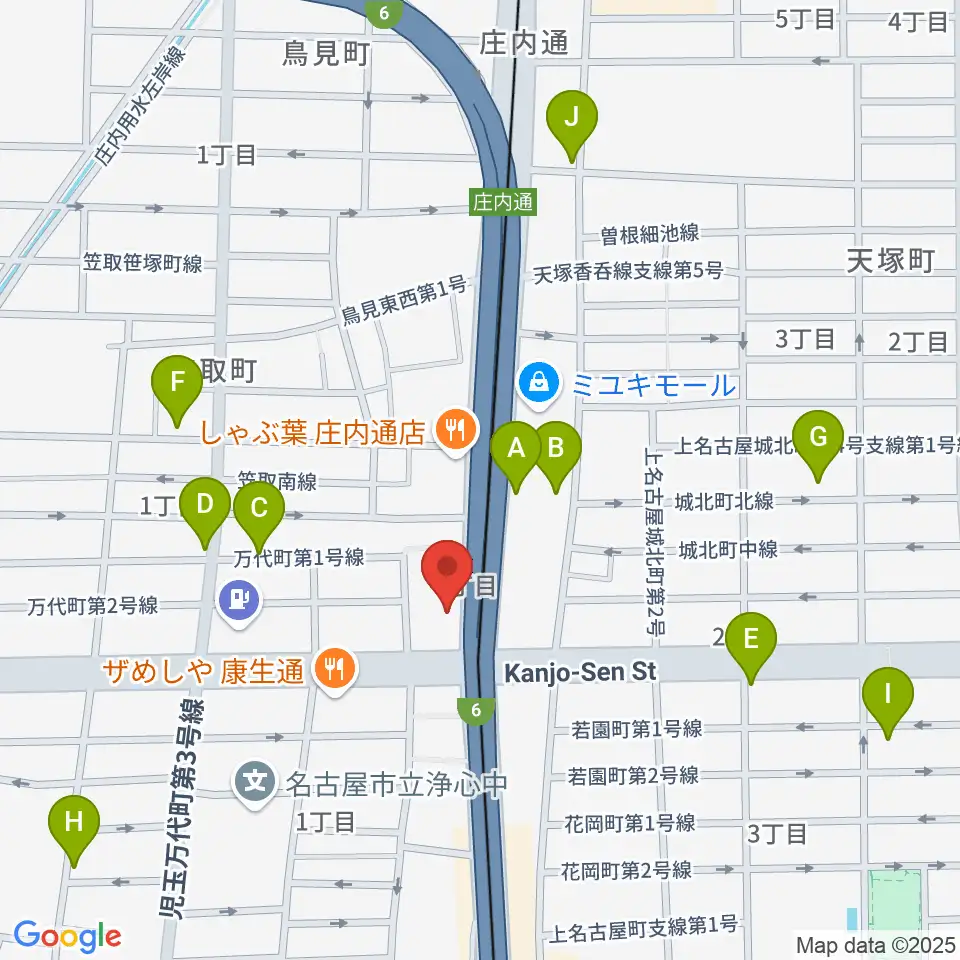 ヤマハミュージック リニューアルピアノショップ周辺のカフェ一覧地図