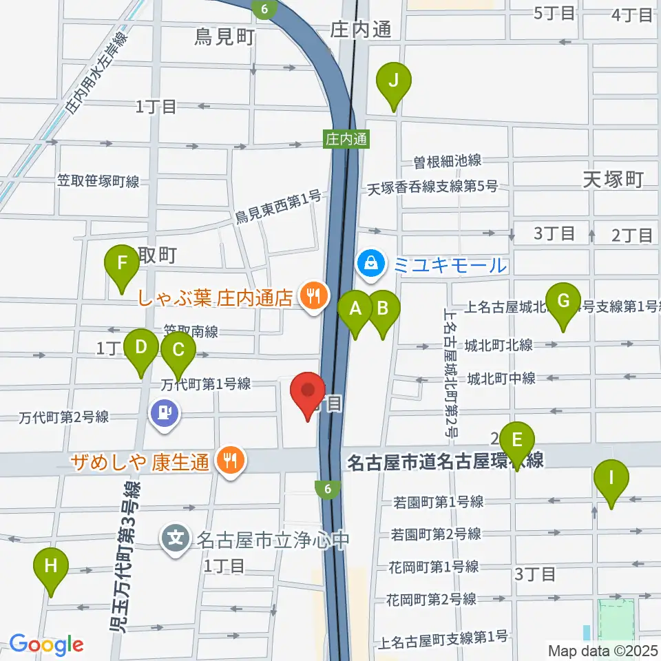 ヤマハミュージック リニューアルピアノショップ周辺のカフェ一覧地図