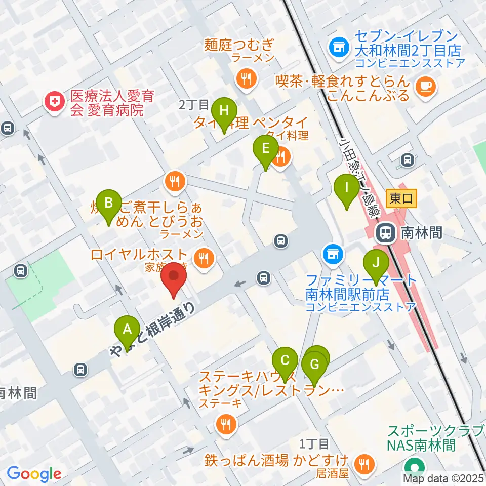 みゆき音楽アトリエ周辺のカフェ一覧地図