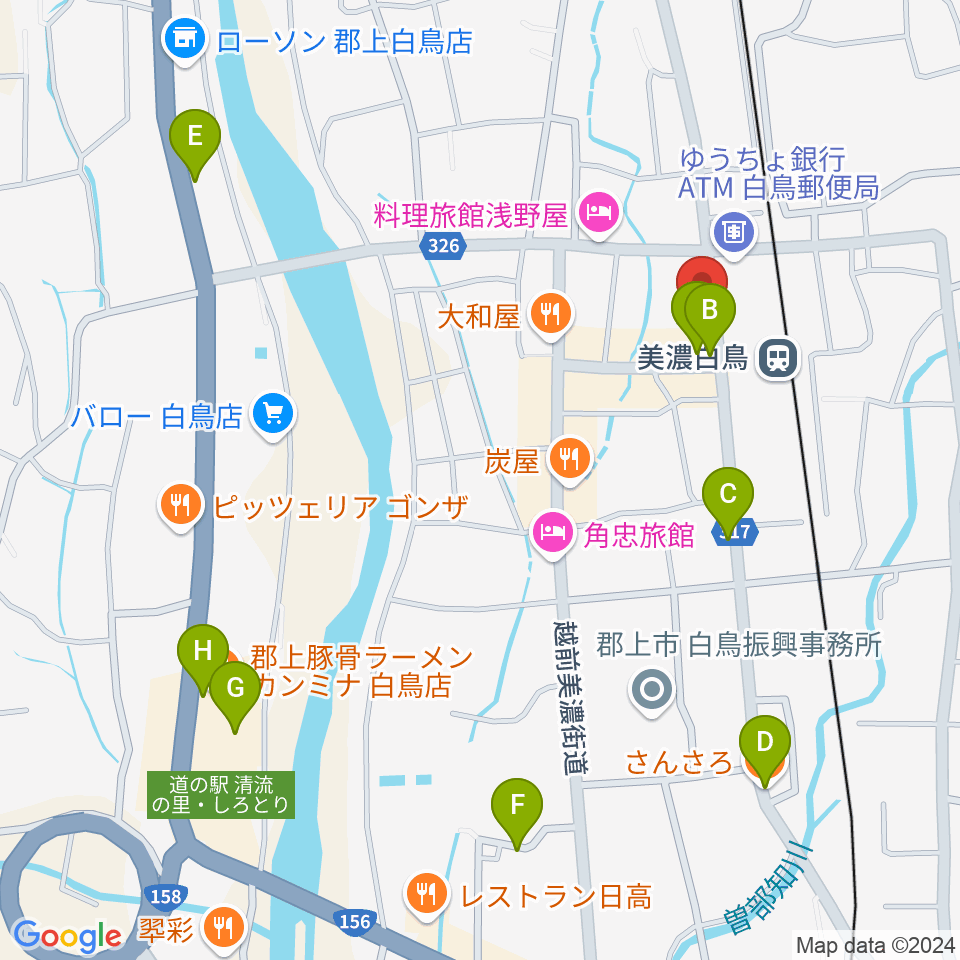 上田楽器店周辺のカフェ一覧地図