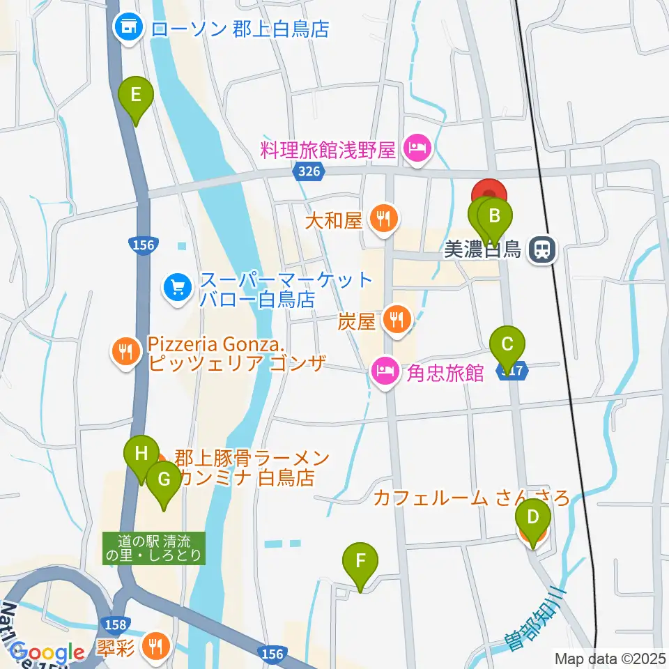 上田楽器店周辺のカフェ一覧地図