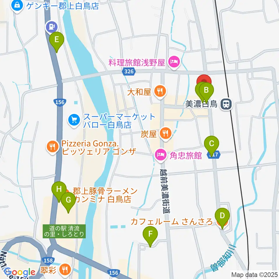 上田楽器店周辺のカフェ一覧地図