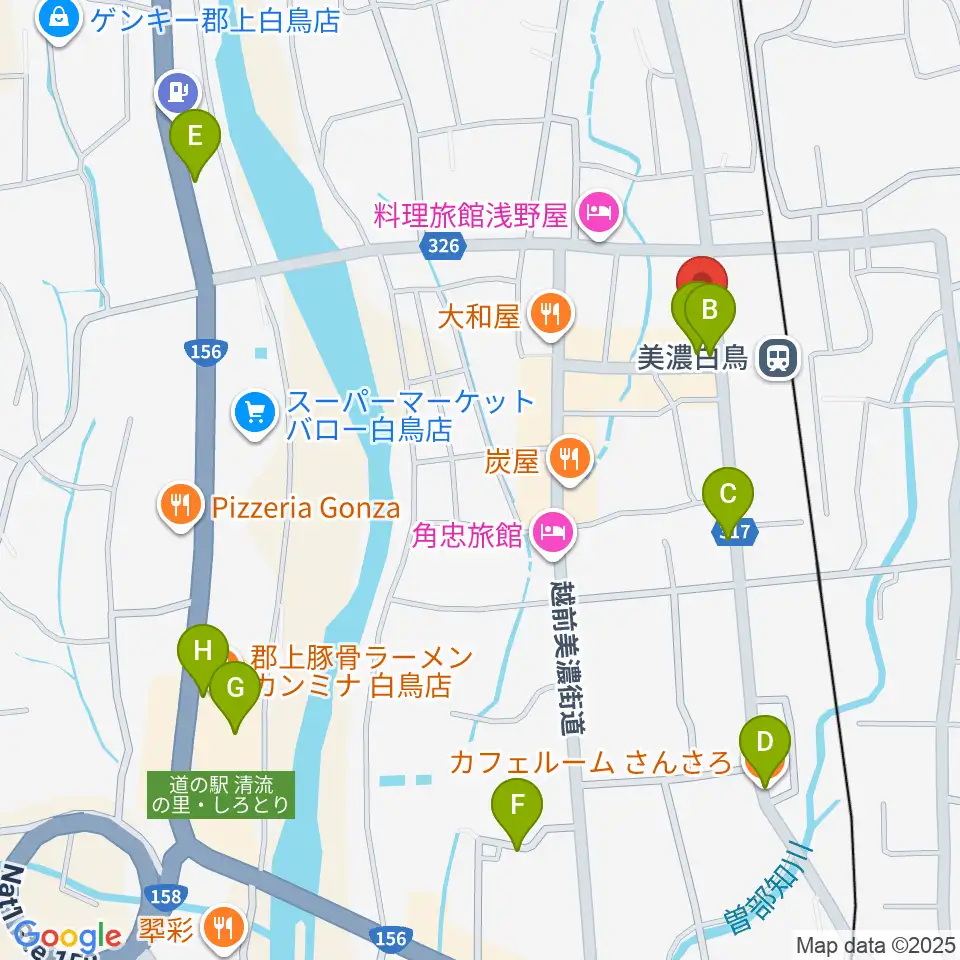 上田楽器店周辺のカフェ一覧地図