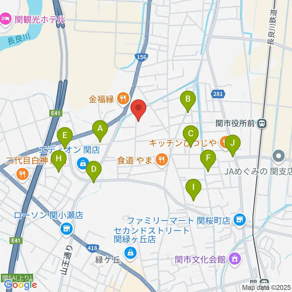 石原楽器工房周辺のカフェ一覧地図