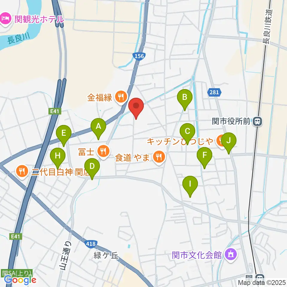 石原楽器工房周辺のカフェ一覧地図