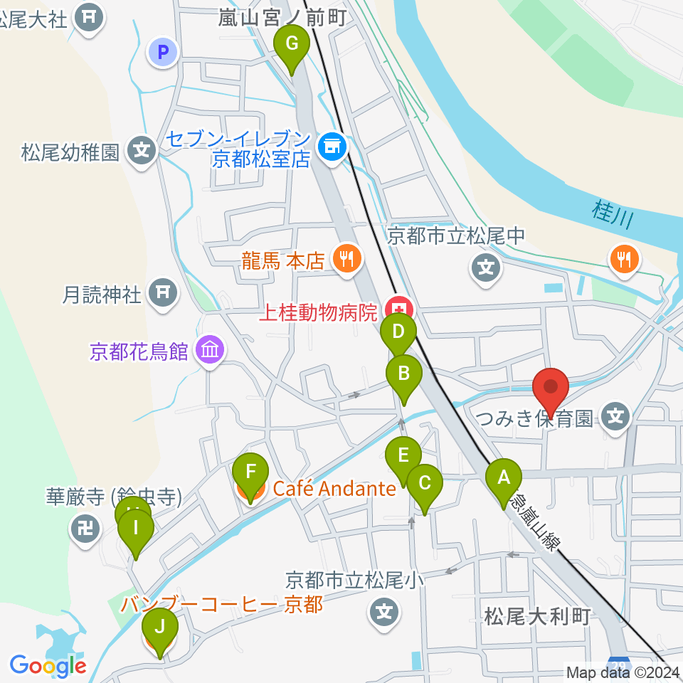 有限会社 永野ピアノ周辺のカフェ一覧地図