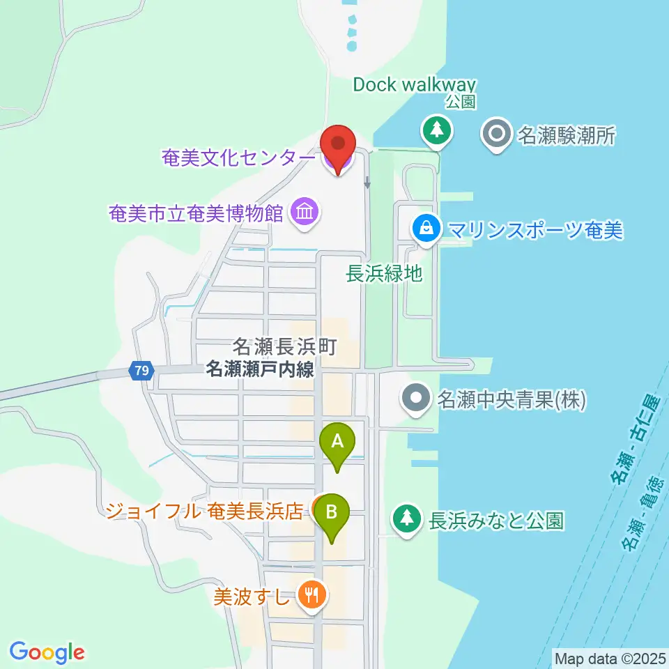 奄美振興会館周辺のカフェ一覧地図