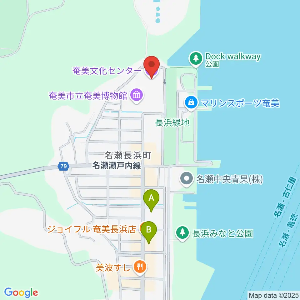 奄美振興会館周辺のカフェ一覧地図