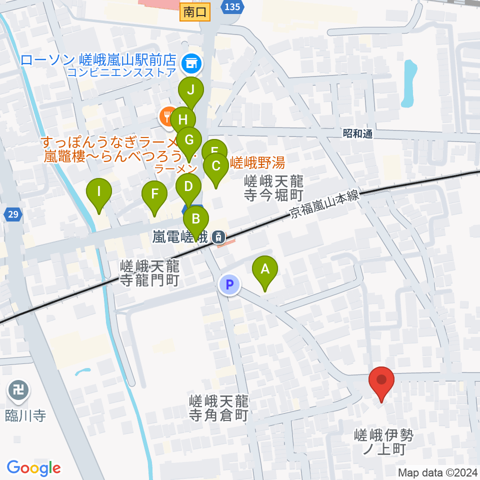 ピアノヨシカワ周辺のカフェ一覧地図