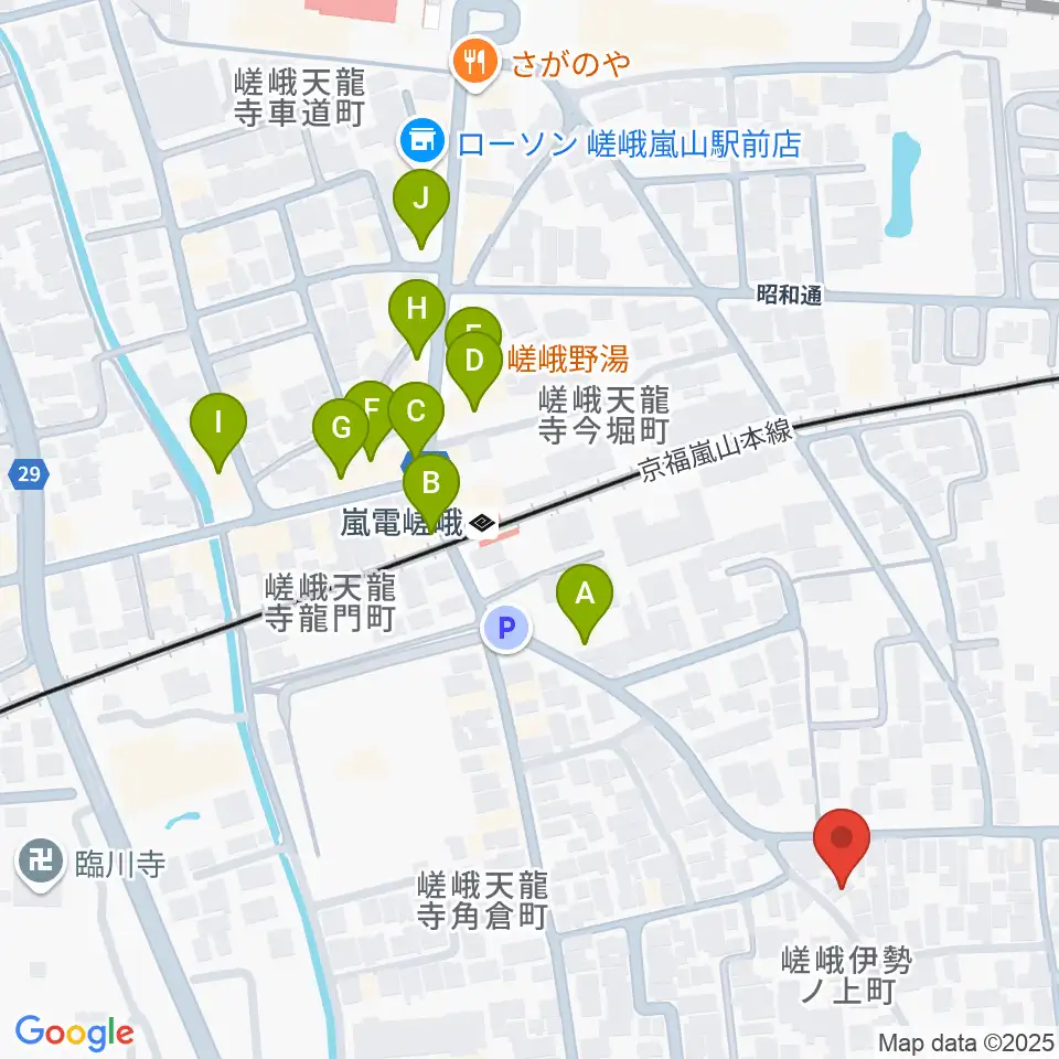 ピアノヨシカワ周辺のカフェ一覧地図