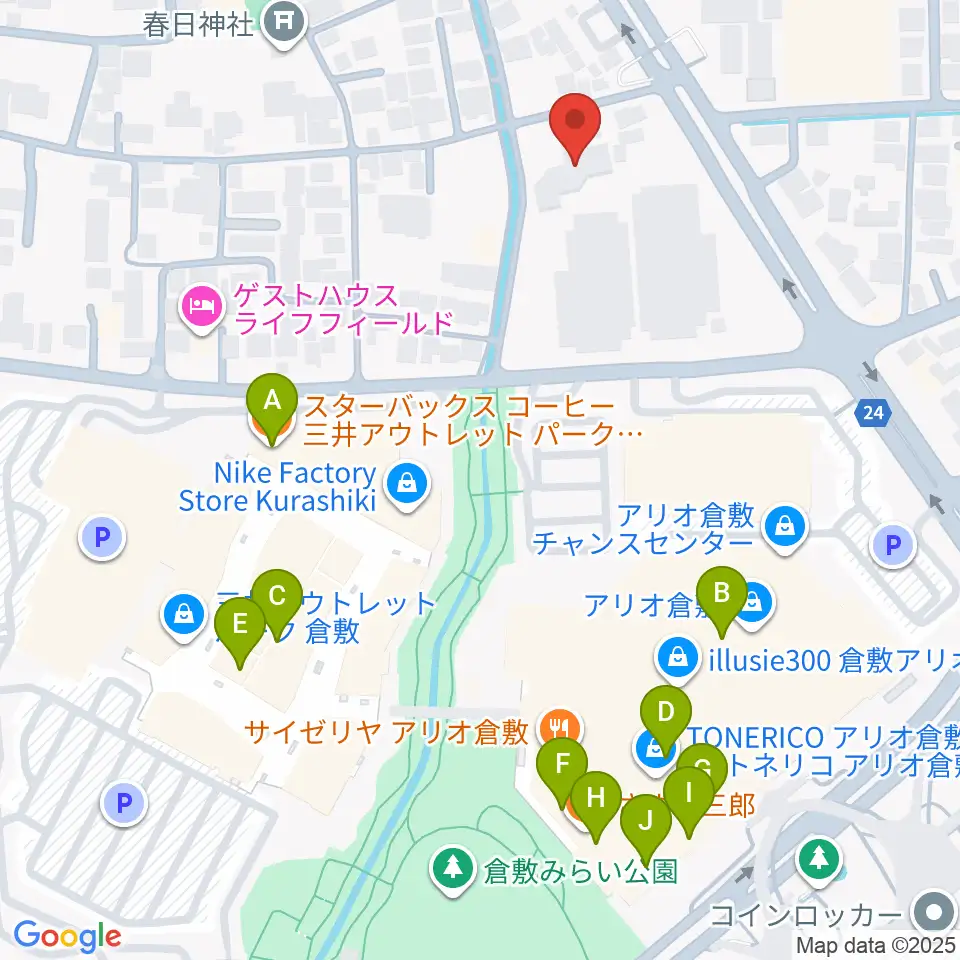 伊丹典子マンドリン教室周辺のカフェ一覧地図