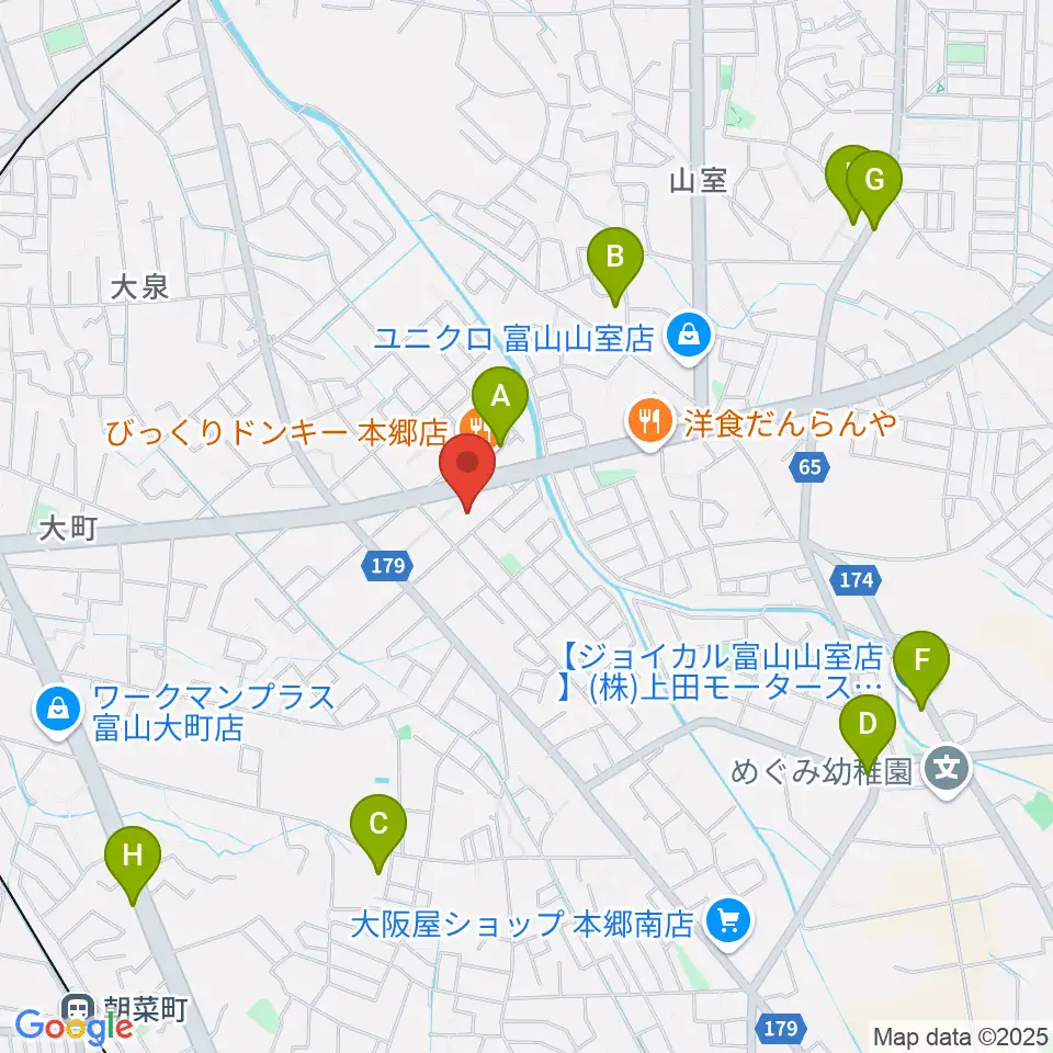 開進堂楽器 MPC富山南周辺のカフェ一覧地図