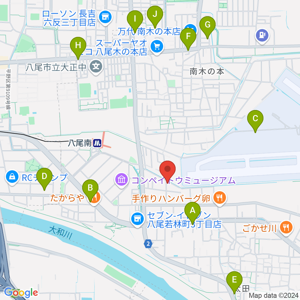 丸岡太鼓店周辺のカフェ一覧地図