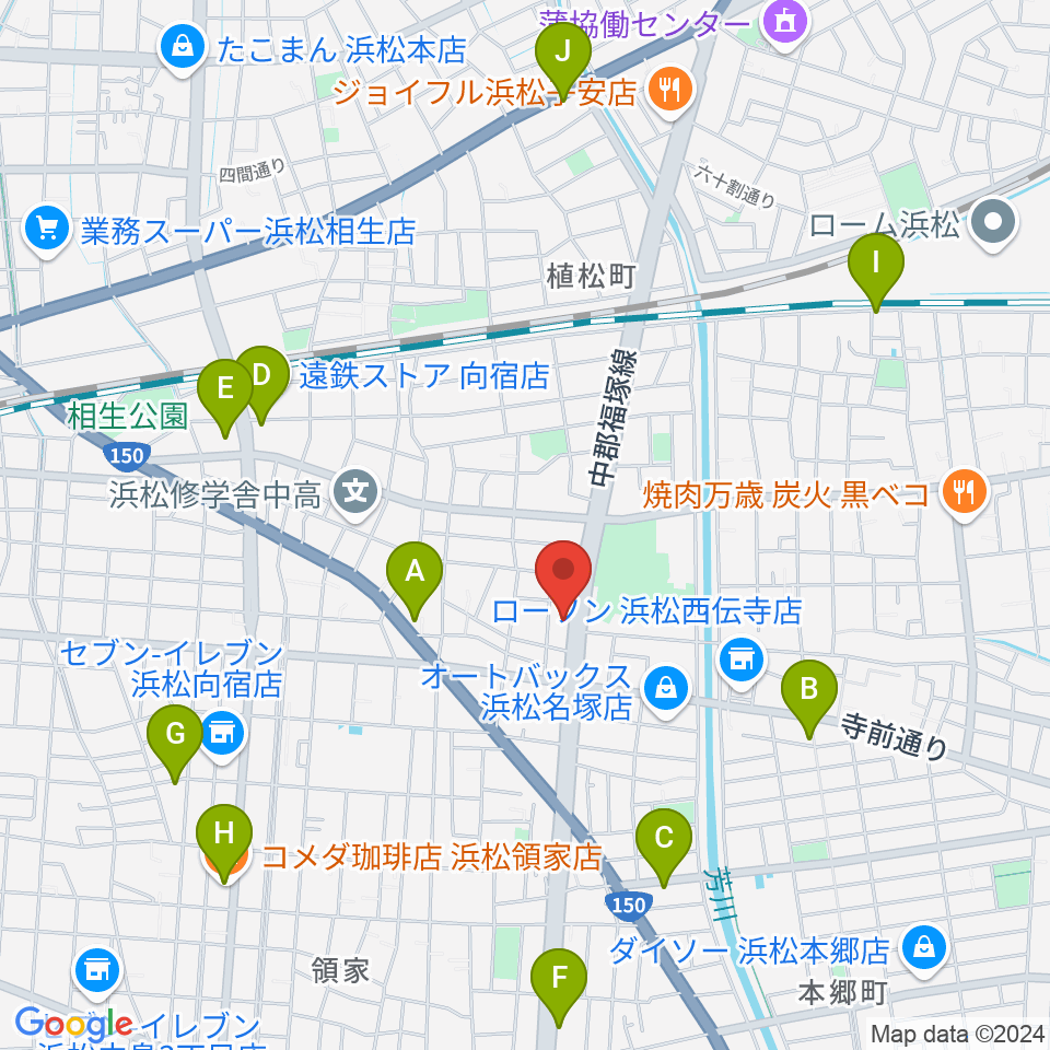 名塚センター ヤマハミュージック周辺のカフェ一覧地図