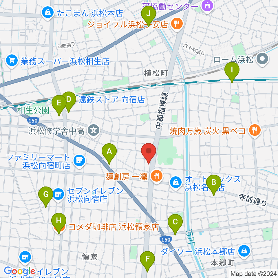 名塚センター ヤマハミュージック周辺のカフェ一覧地図