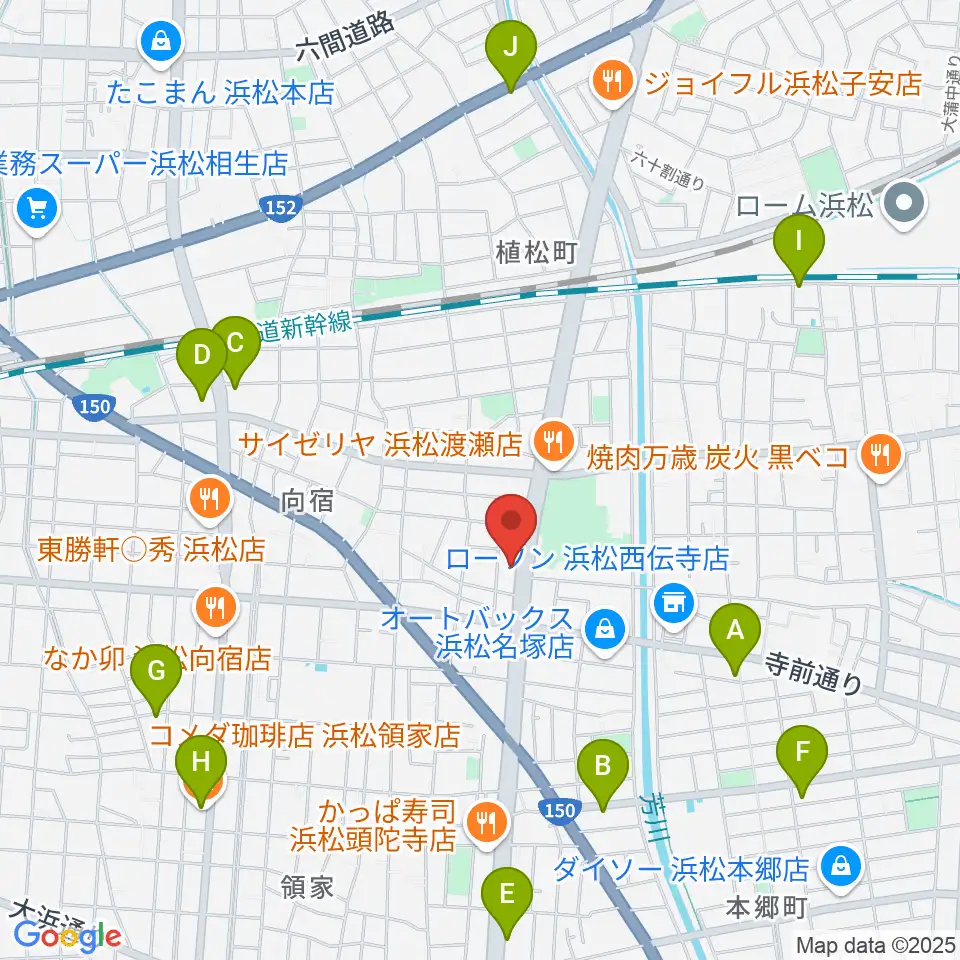 名塚センター ヤマハミュージック周辺のカフェ一覧地図