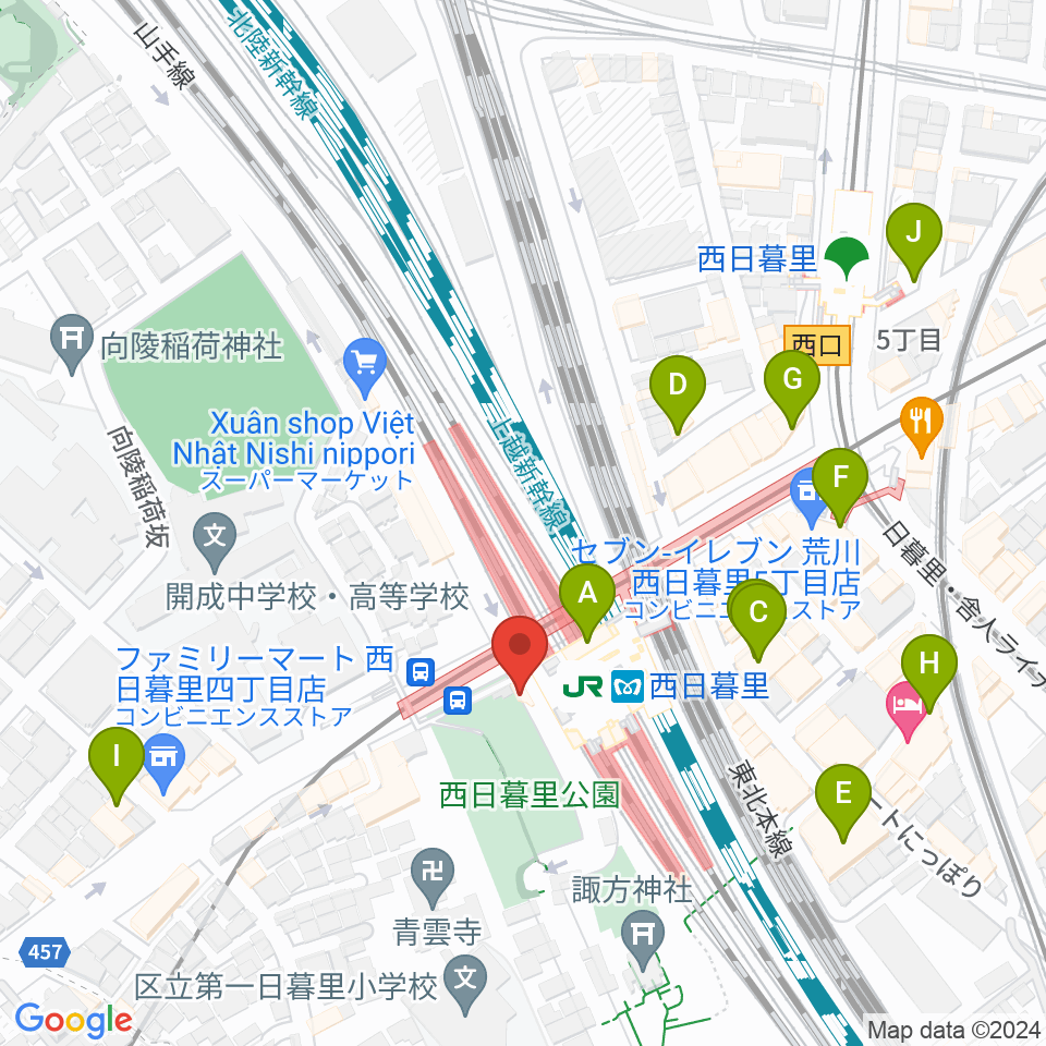 I.G.Oスタジオ周辺のカフェ一覧地図