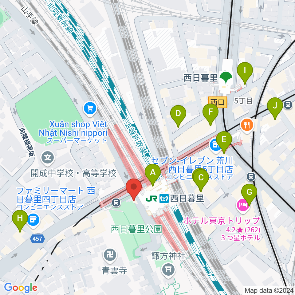 I.G.Oスタジオ周辺のカフェ一覧地図