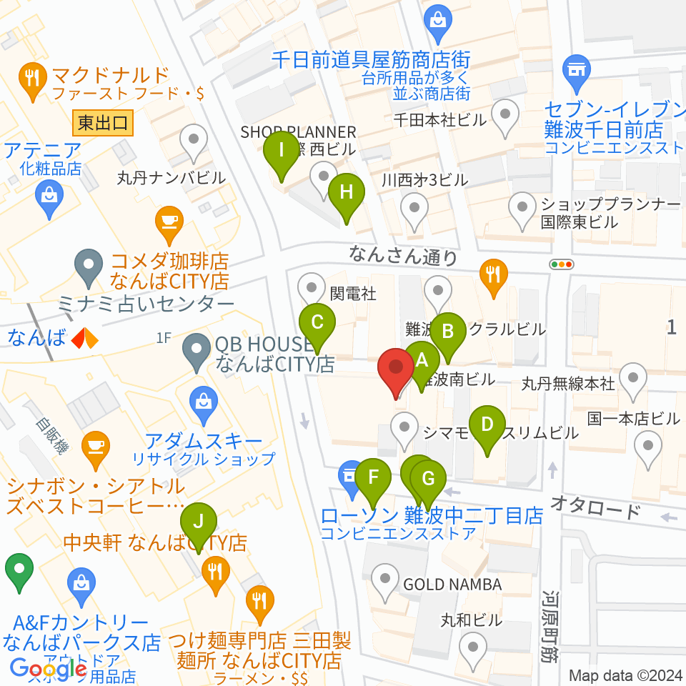 おとぐら ＜音蔵＞周辺のカフェ一覧地図