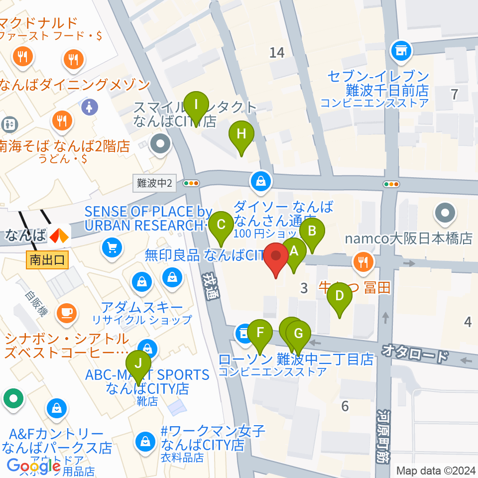 おとぐら ＜音蔵＞周辺のカフェ一覧地図