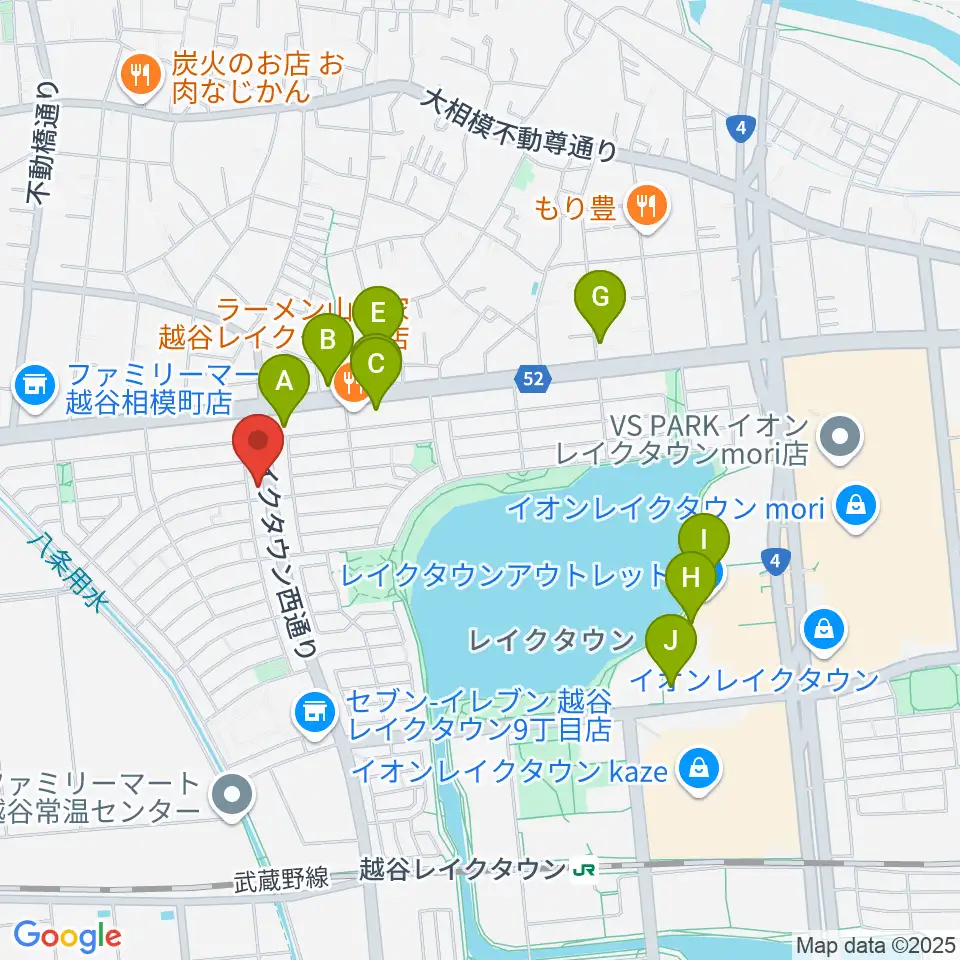 越谷ノイズゲート周辺のカフェ一覧地図