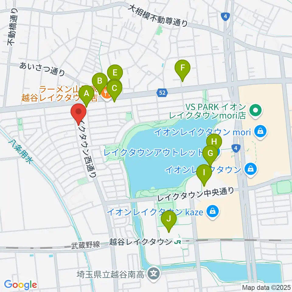 越谷ノイズゲート周辺のカフェ一覧地図