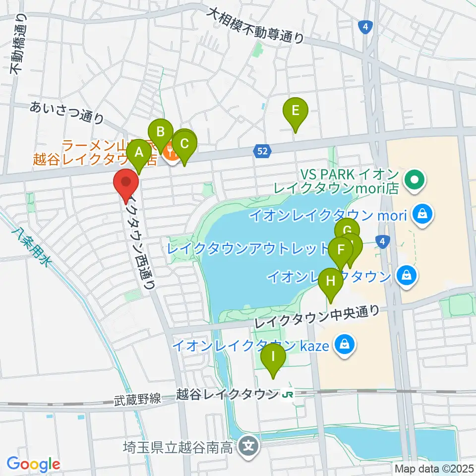 越谷ノイズゲート周辺のカフェ一覧地図