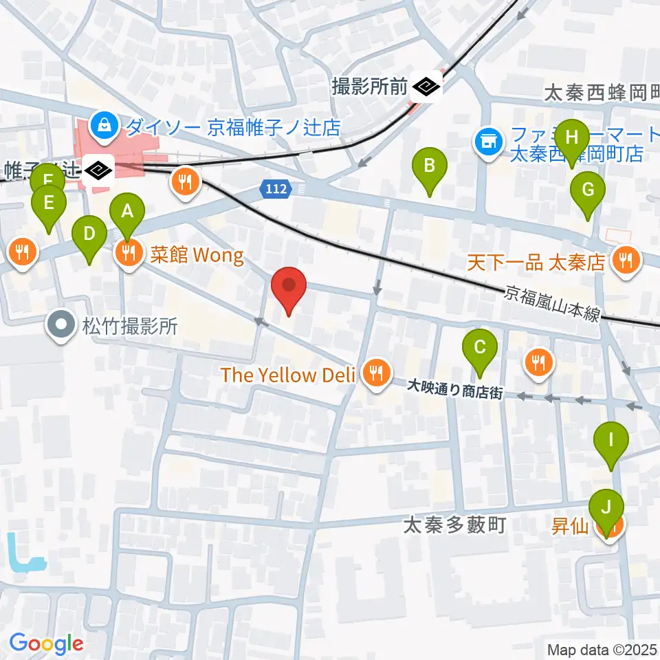 ひまわり音楽教室周辺のカフェ一覧地図