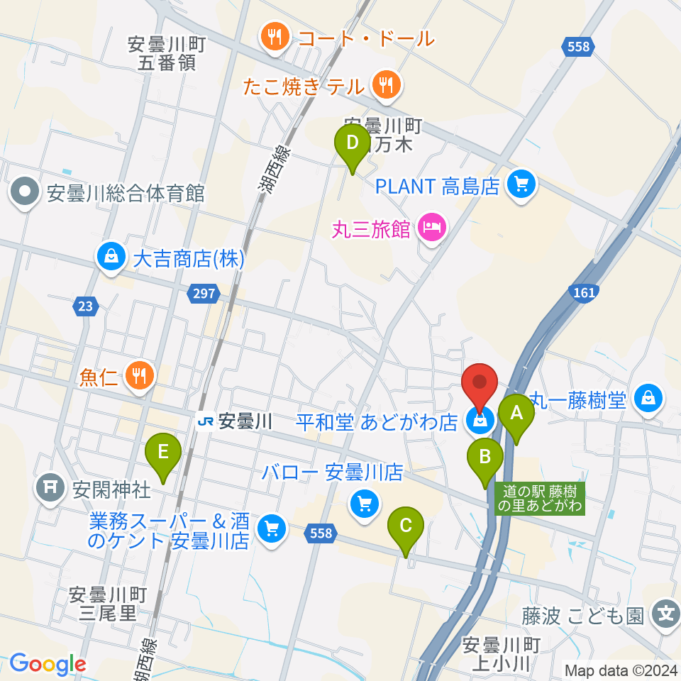 サウンドステーションあどがわ周辺のカフェ一覧地図