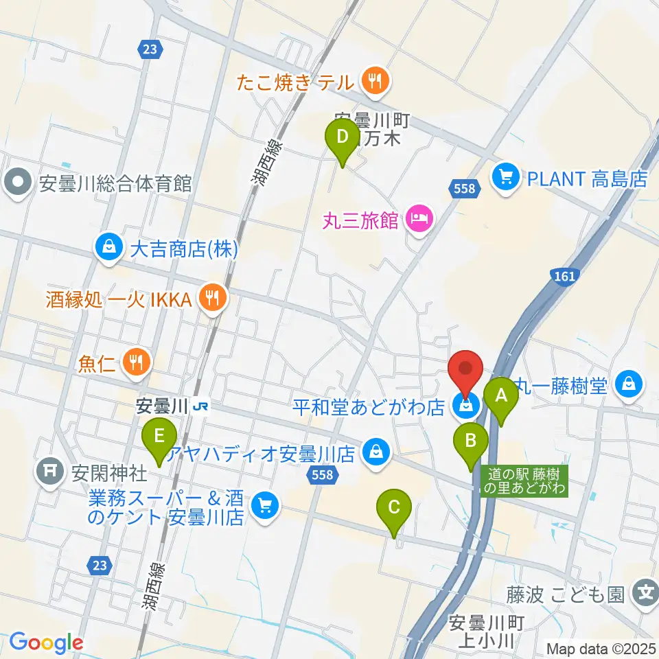サウンドステーションあどがわ周辺のカフェ一覧地図