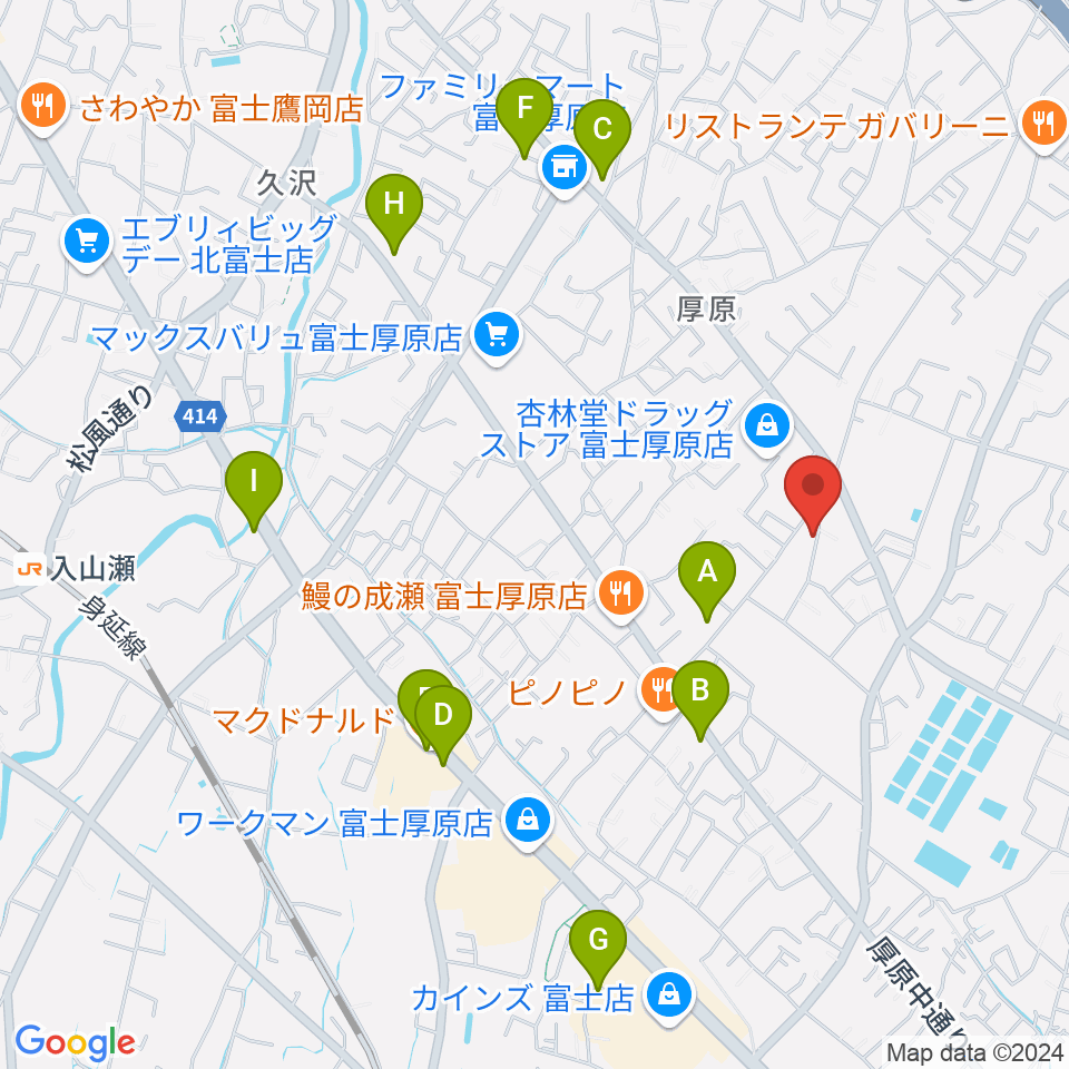 ハウスゾンネンシャイン音楽堂周辺のカフェ一覧地図