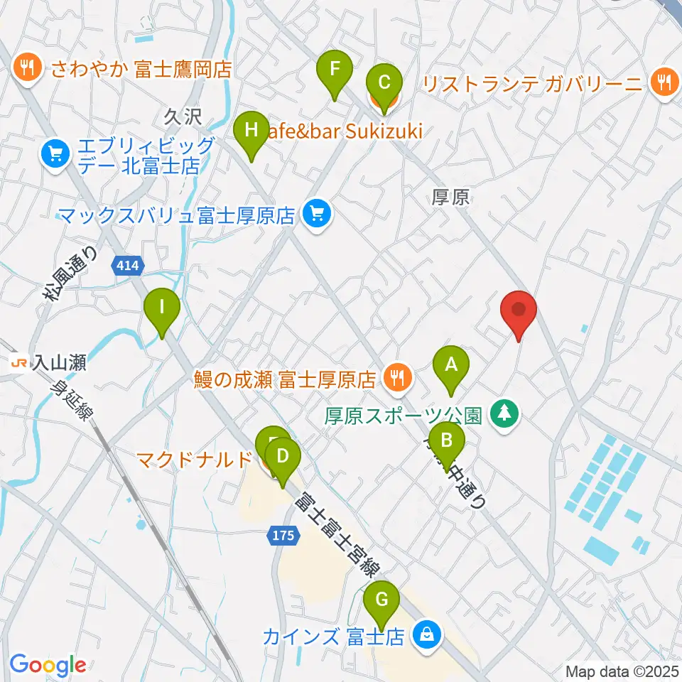 ハウスゾンネンシャイン音楽堂周辺のカフェ一覧地図