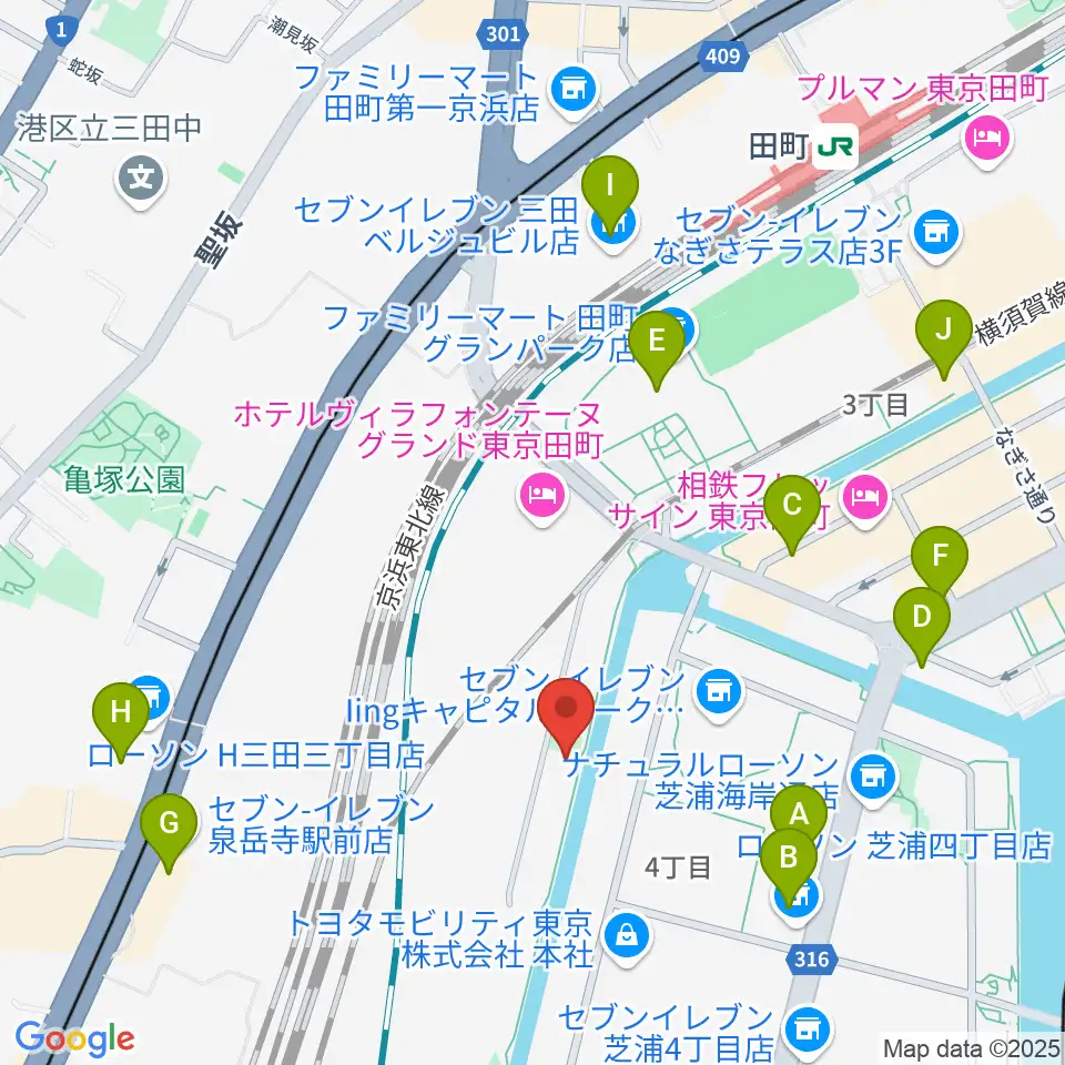 広野音楽教室周辺のカフェ一覧地図