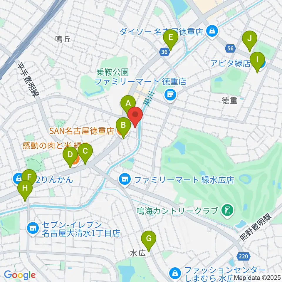 スタジオエチュード緑店周辺のカフェ一覧地図