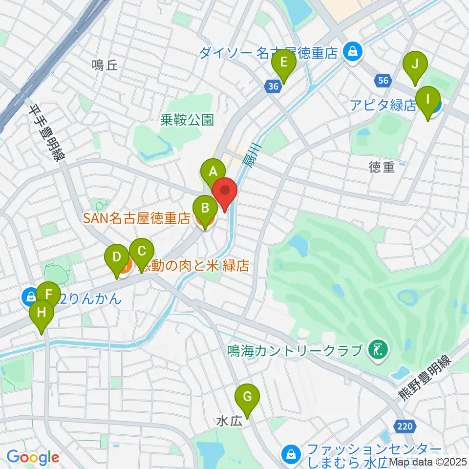 スタジオエチュード緑店周辺のカフェ一覧地図
