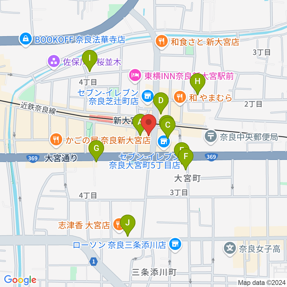 新大宮センター ヤマハミュージック周辺のカフェ一覧地図