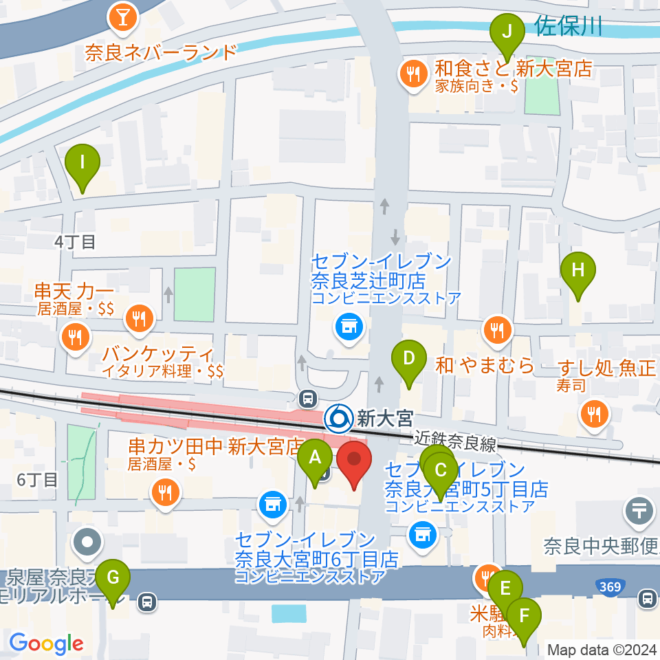 新大宮センター ヤマハミュージック周辺のカフェ一覧地図