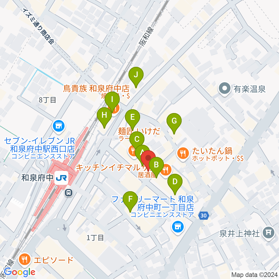 新日本ミュージック株式会社 音楽教室周辺のカフェ一覧地図