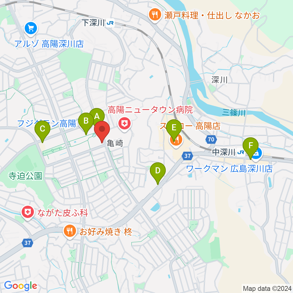 高陽センター ヤマハミュージック周辺のカフェ一覧地図