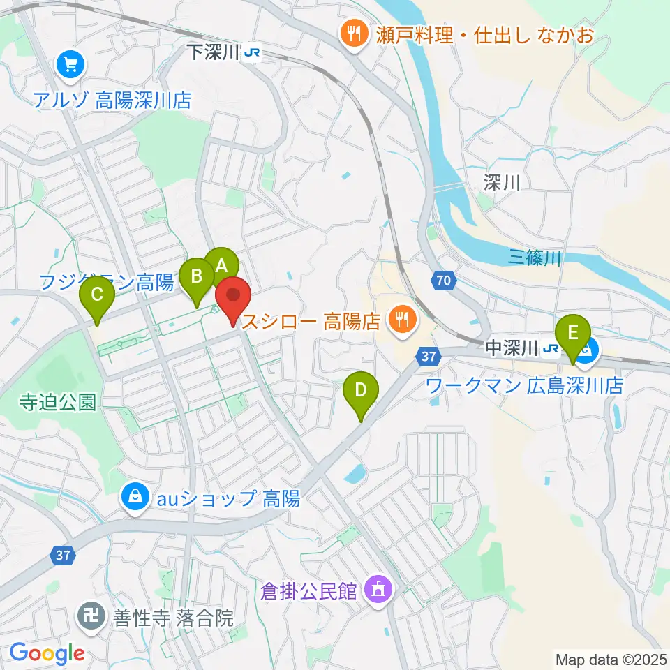 高陽センター ヤマハミュージック周辺のカフェ一覧地図