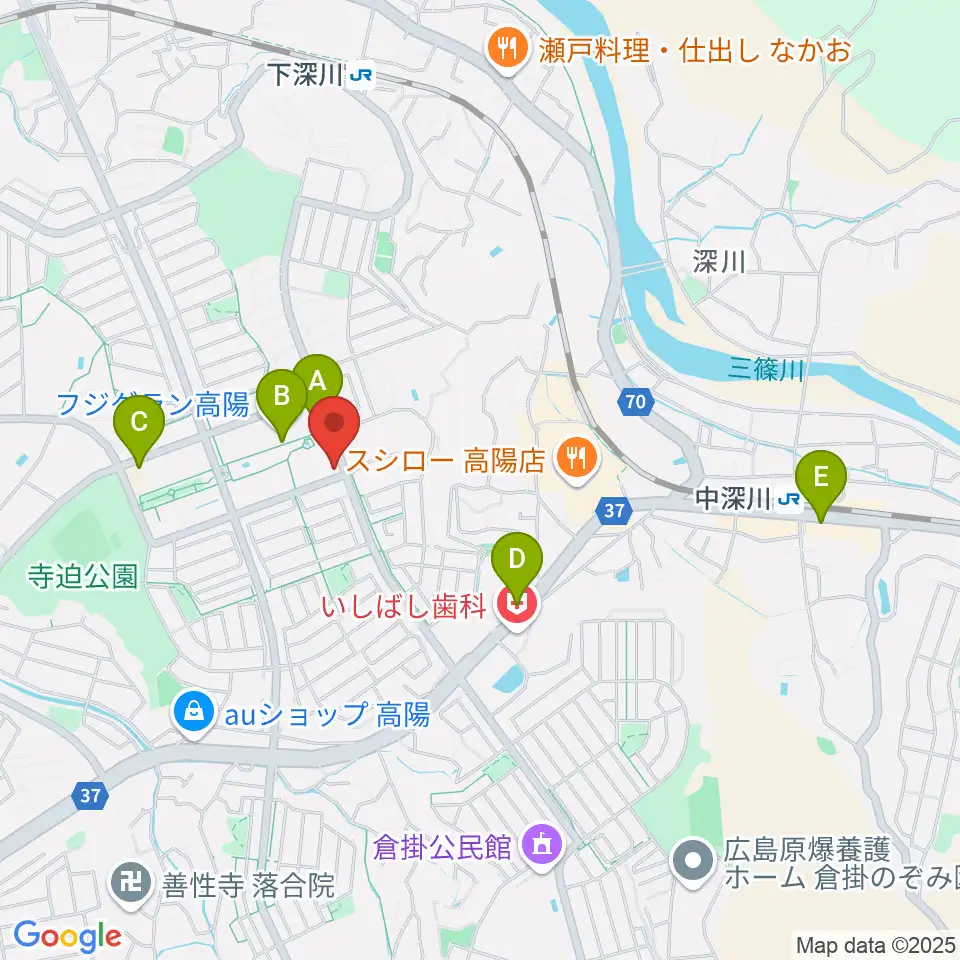 高陽センター ヤマハミュージック周辺のカフェ一覧地図