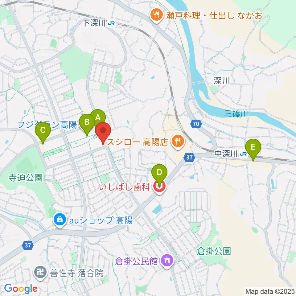 高陽センター ヤマハミュージック周辺のカフェ一覧地図